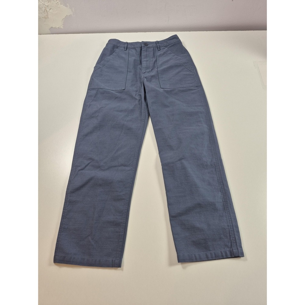 Provision & Co P&Co 304 Service Fatigues Pants Men 28x30 Blue Relaxed Fit Cargo